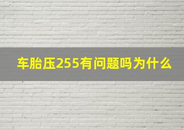 车胎压255有问题吗为什么