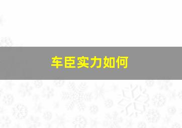 车臣实力如何