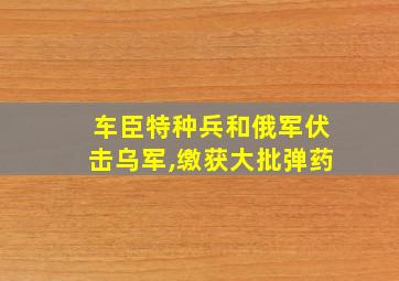 车臣特种兵和俄军伏击乌军,缴获大批弹药