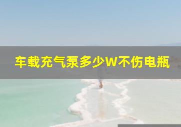 车载充气泵多少W不伤电瓶