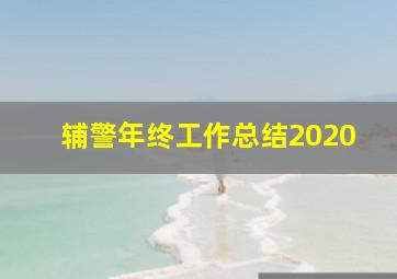 辅警年终工作总结2020