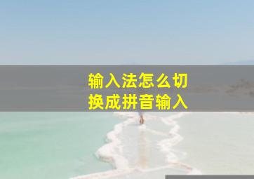 输入法怎么切换成拼音输入