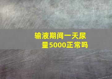 输液期间一天尿量5000正常吗