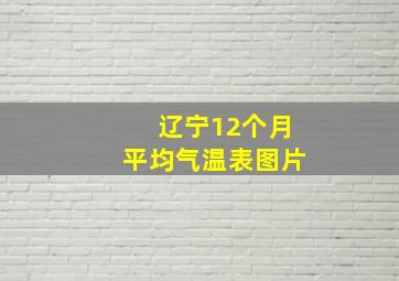 辽宁12个月平均气温表图片