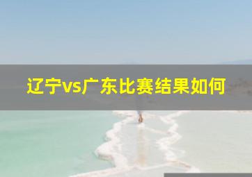 辽宁vs广东比赛结果如何