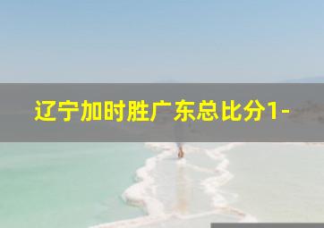 辽宁加时胜广东总比分1-