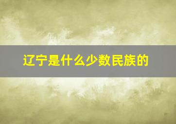 辽宁是什么少数民族的