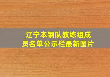 辽宁本钢队教练组成员名单公示栏最新图片