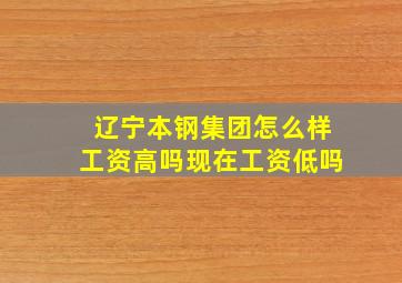 辽宁本钢集团怎么样工资高吗现在工资低吗