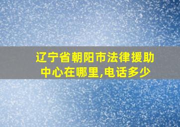 辽宁省朝阳市法律援助中心在哪里,电话多少