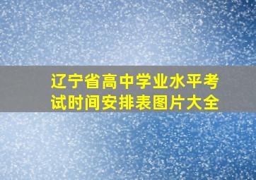 辽宁省高中学业水平考试时间安排表图片大全