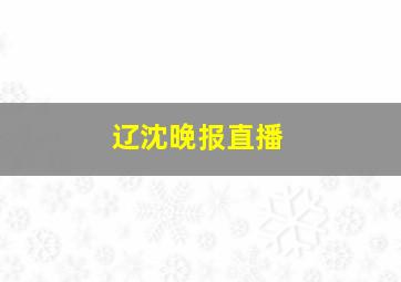 辽沈晚报直播