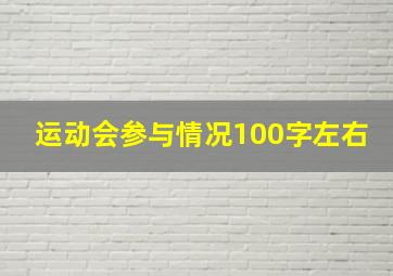 运动会参与情况100字左右