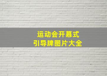 运动会开幕式引导牌图片大全