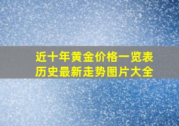 近十年黄金价格一览表历史最新走势图片大全