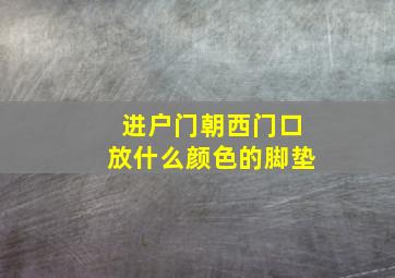 进户门朝西门口放什么颜色的脚垫