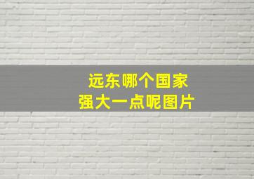 远东哪个国家强大一点呢图片