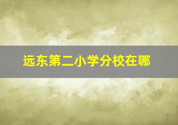 远东第二小学分校在哪