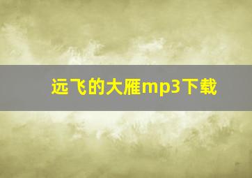 远飞的大雁mp3下载