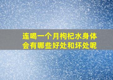 连喝一个月枸杞水身体会有哪些好处和坏处呢