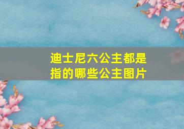 迪士尼六公主都是指的哪些公主图片