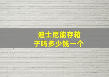 迪士尼能存箱子吗多少钱一个