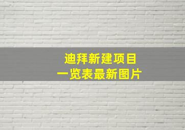 迪拜新建项目一览表最新图片