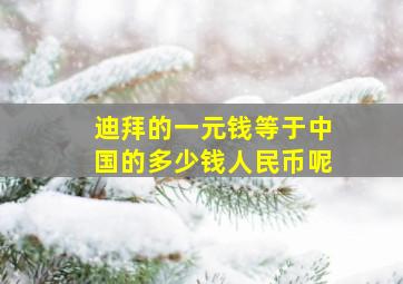 迪拜的一元钱等于中国的多少钱人民币呢