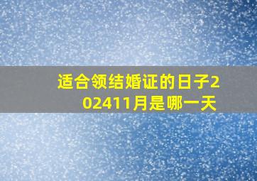 适合领结婚证的日子202411月是哪一天