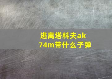 逃离塔科夫ak74m带什么子弹