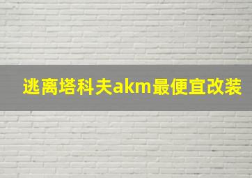 逃离塔科夫akm最便宜改装