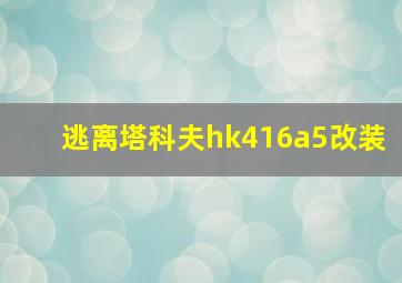 逃离塔科夫hk416a5改装