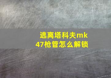 逃离塔科夫mk47枪管怎么解锁