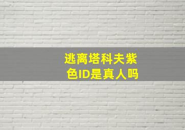 逃离塔科夫紫色ID是真人吗