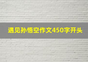 遇见孙悟空作文450字开头