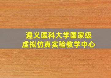 遵义医科大学国家级虚拟仿真实验教学中心