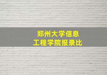 郑州大学信息工程学院报录比