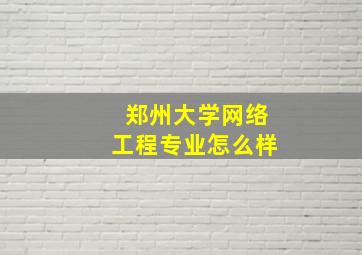 郑州大学网络工程专业怎么样