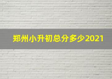 郑州小升初总分多少2021