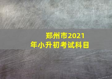 郑州市2021年小升初考试科目