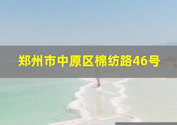 郑州市中原区棉纺路46号