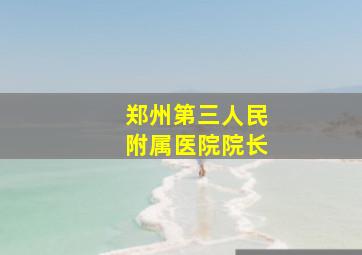 郑州第三人民附属医院院长