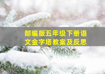 部编版五年级下册语文金字塔教案及反思