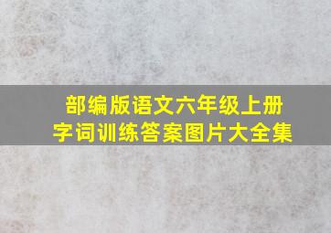 部编版语文六年级上册字词训练答案图片大全集