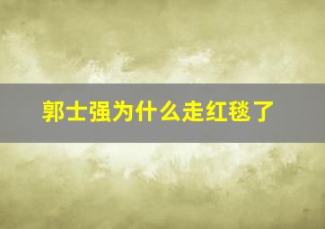 郭士强为什么走红毯了