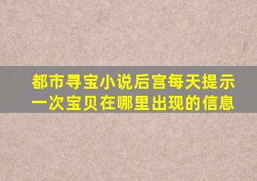 都市寻宝小说后宫每天提示一次宝贝在哪里出现的信息