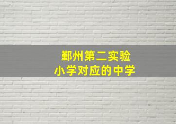 鄞州第二实验小学对应的中学