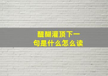 醍醐灌顶下一句是什么怎么读