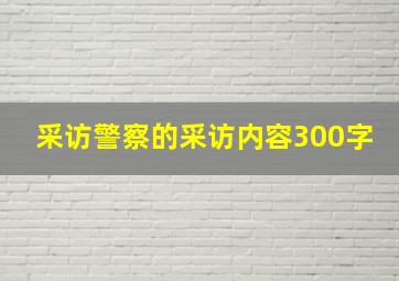 采访警察的采访内容300字