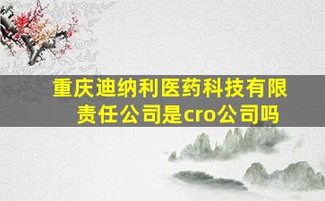 重庆迪纳利医药科技有限责任公司是cro公司吗